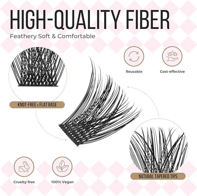 LASHVIEW DIY Cluster Lash Extension Kit with Bond and Applicator